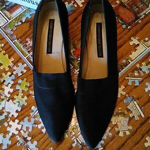 Larry Stuart Black Fabric Heels